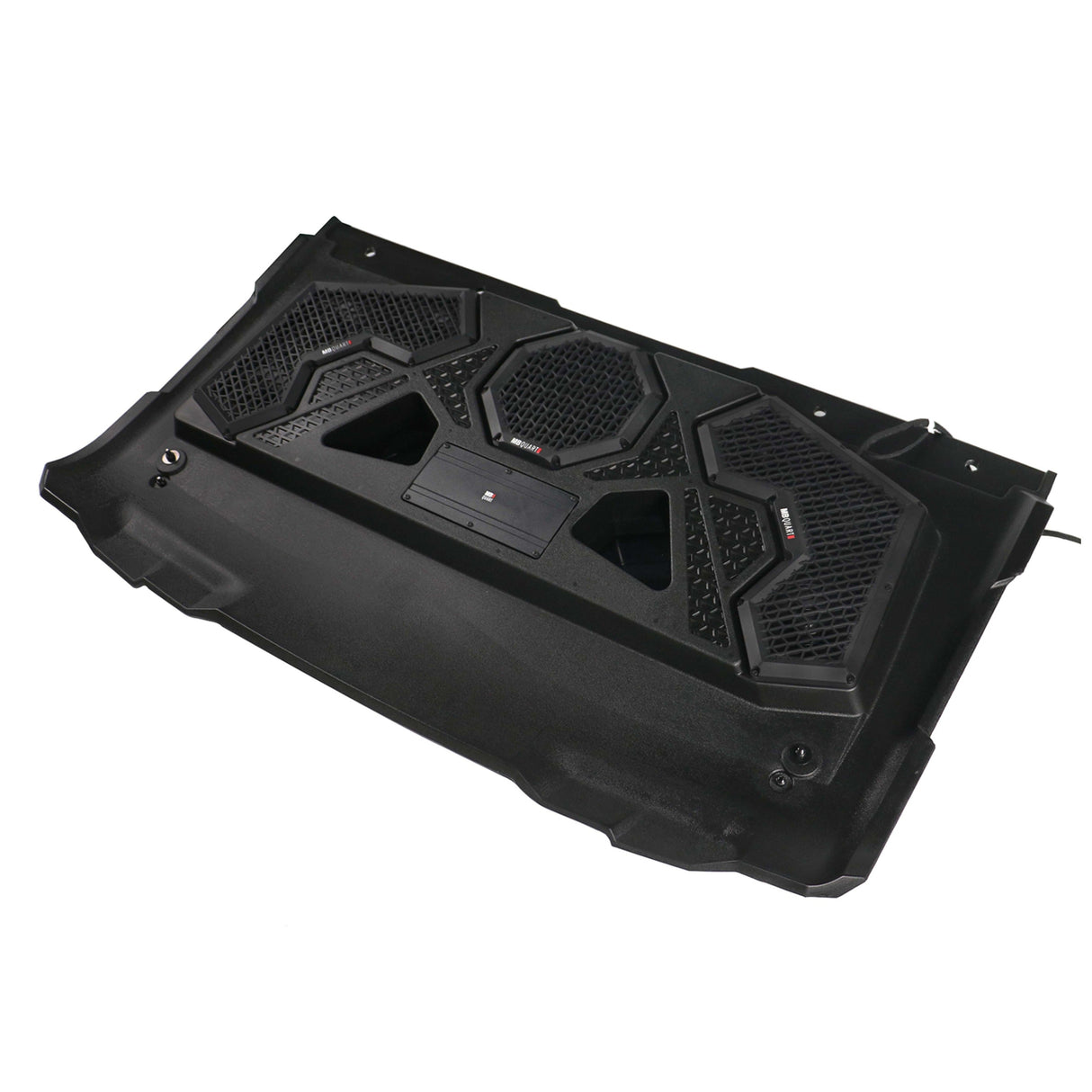 MB Quart MBQRG2-S6R 500-watt, audio roof with a dash-mounted GMR-LCD source unit.