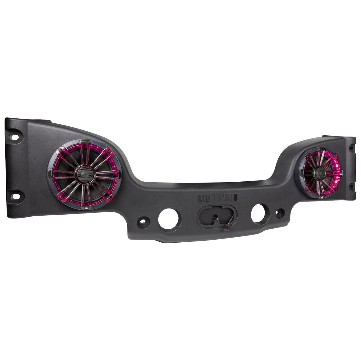 MB Quart MBQJK-28CRGB Jeep Wrangler (JK) Tuned Rear Overhead Soundbar with Two 8 Inch Coaxial Speakers and Enclosure.
