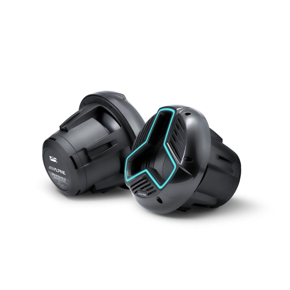 Alpine MRN-W10S4-IB-L 10" Marine Subwoofer with Integrated RGB Lighting and IP66 Waterproof Design
