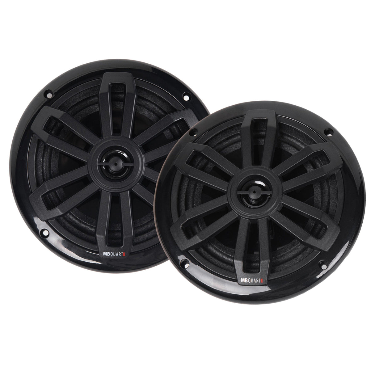 MB Quart NF1-116SB Black 6.5" 2-Way Coaxial Nautic Slim Fit Formula Speaker System with Integrated Tweeter