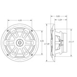 MB Quart NF1-116 White 6.5" 2-Way Coaxial Nautic Formula Speaker System with Integrated Tweeter