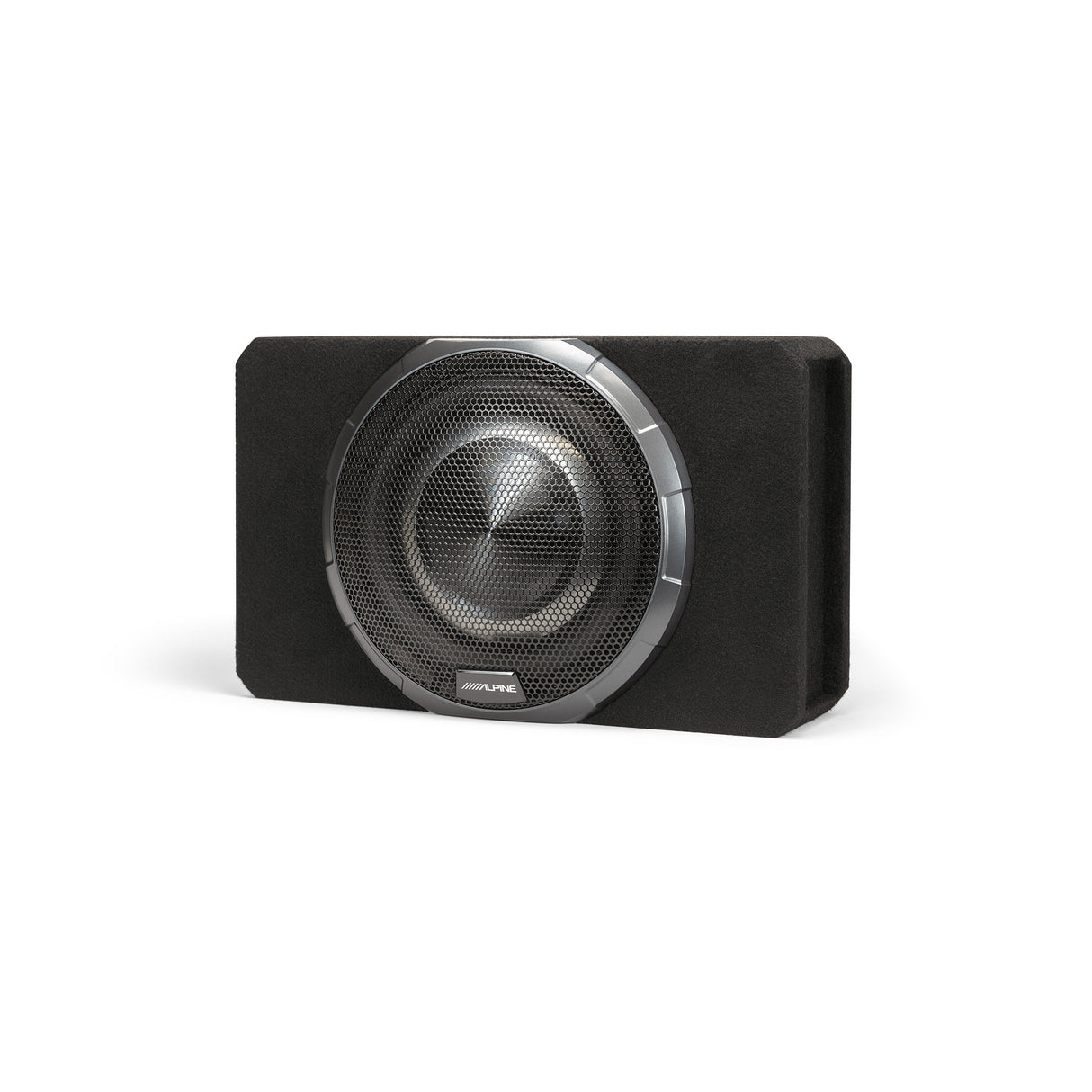 Alpine PWV-SB10 10" BassRev™ Powered Shallow Subwoofer Enclosure with OPTIM™ Sync Technology