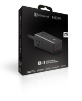 Ultralink Noir 8-in-1 Portable Charger with GaN Technology (Max 75W Output)