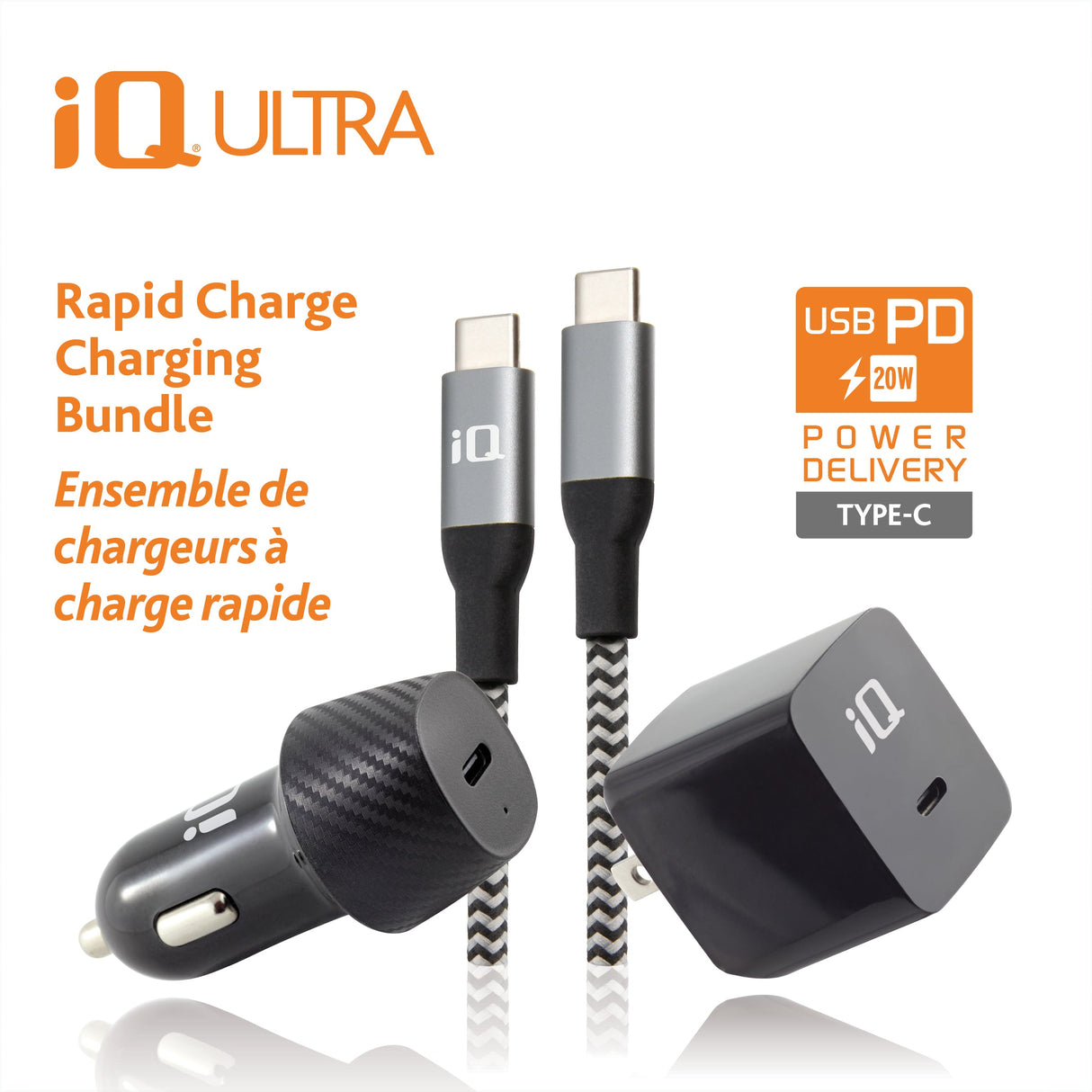 iQ Rapid Charging USB PD Value Bundle for Type-C Android